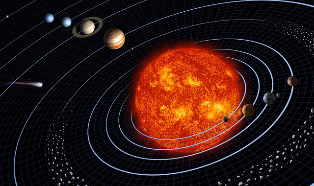 太陽系とその外に広がる星の世界との関係